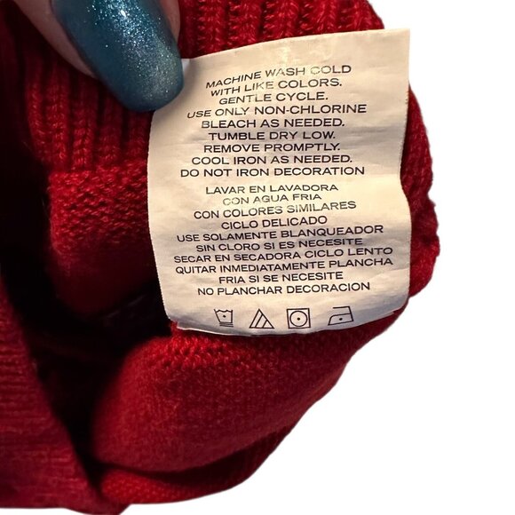 Boys Reindeer Sweater Vest 3–6M Red Cotton Knit Holiday Christmas Winter Nautica - Picture 9 of 9